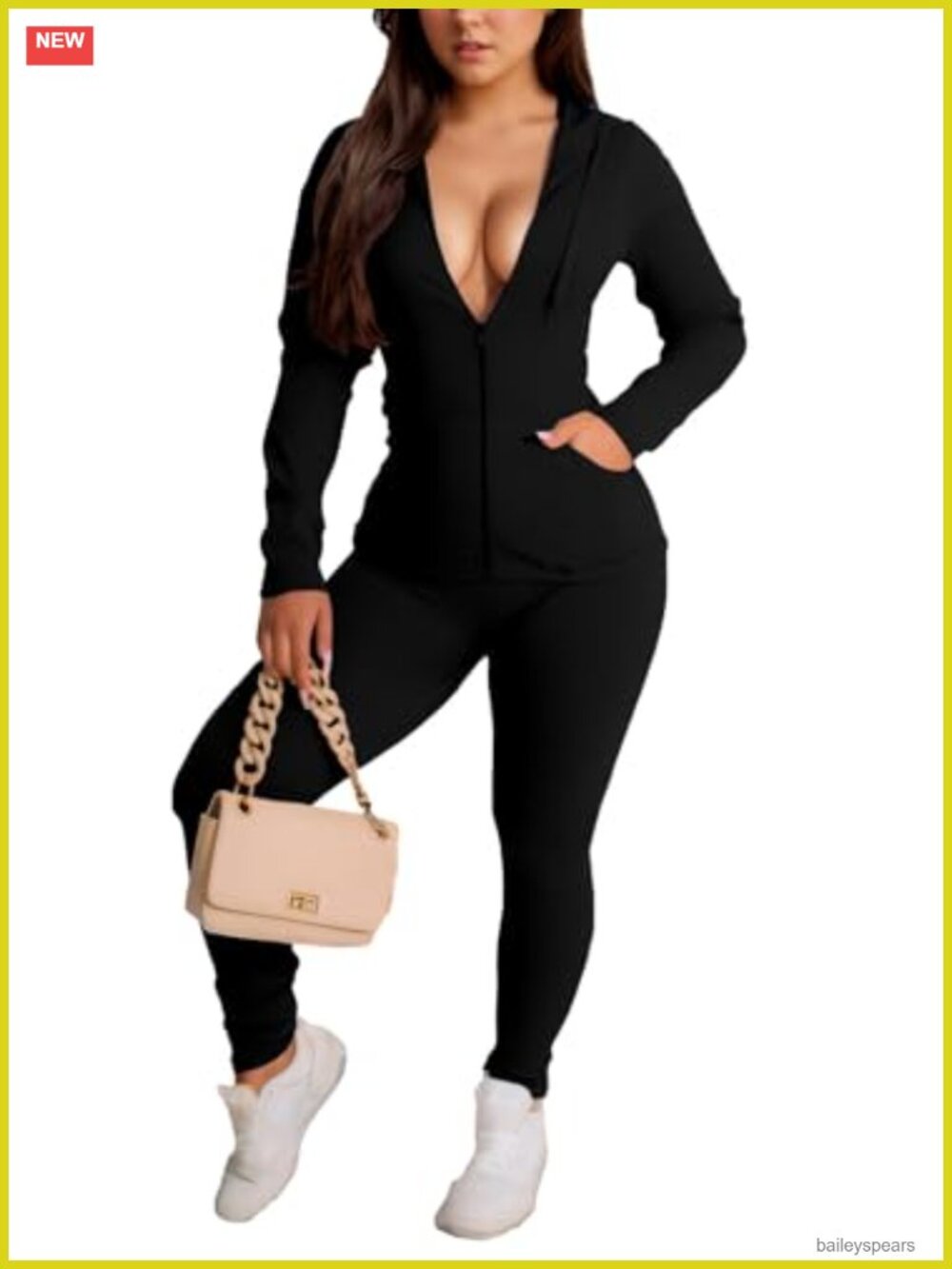 Women's 2 Piece Tracksuit Zip Up Hoodie and Leggings Bodycon Matching Set
